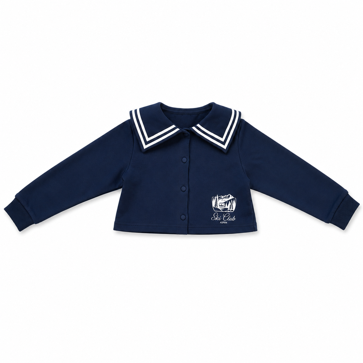 Navy Ski Club Cardigan