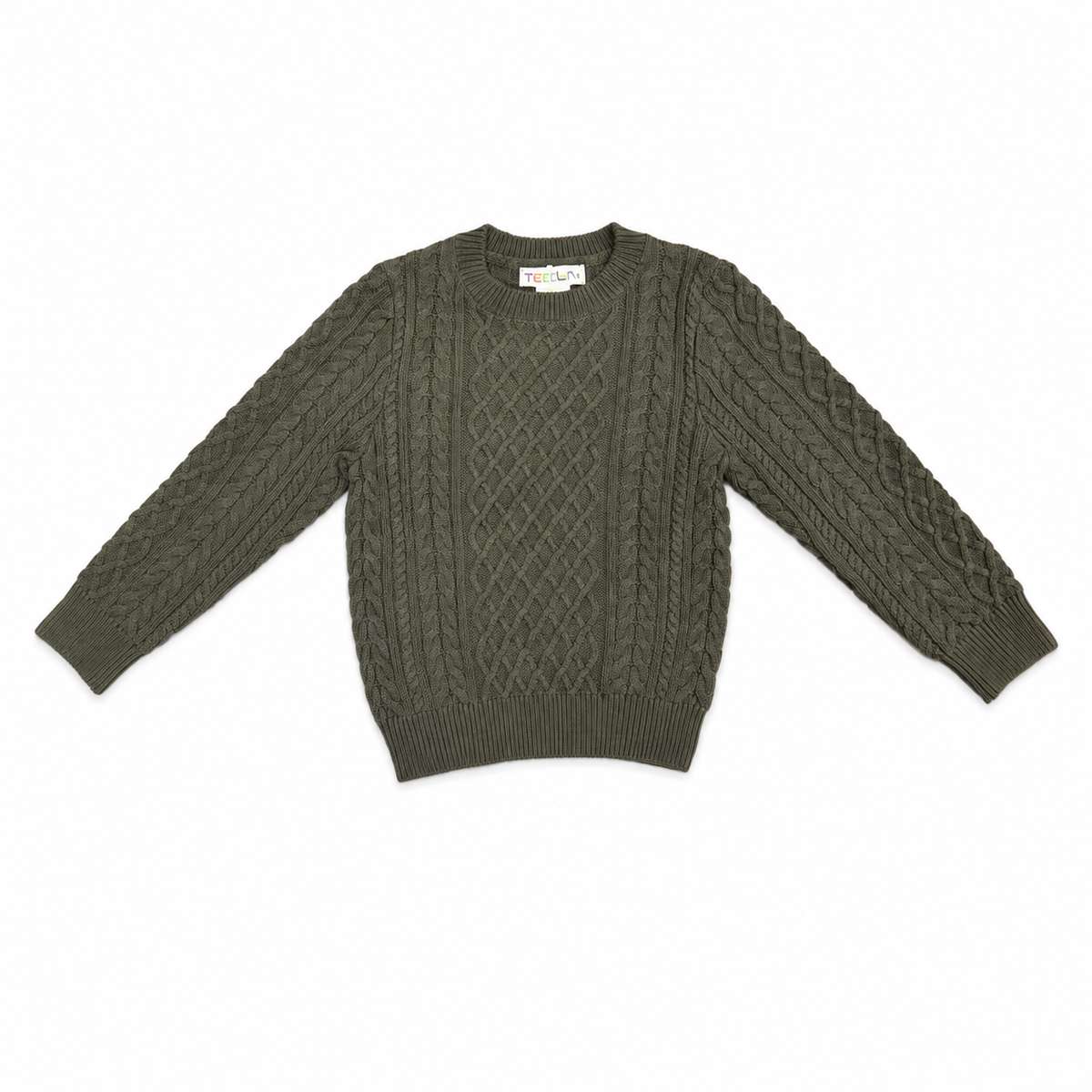 Olive Interlock Sweater