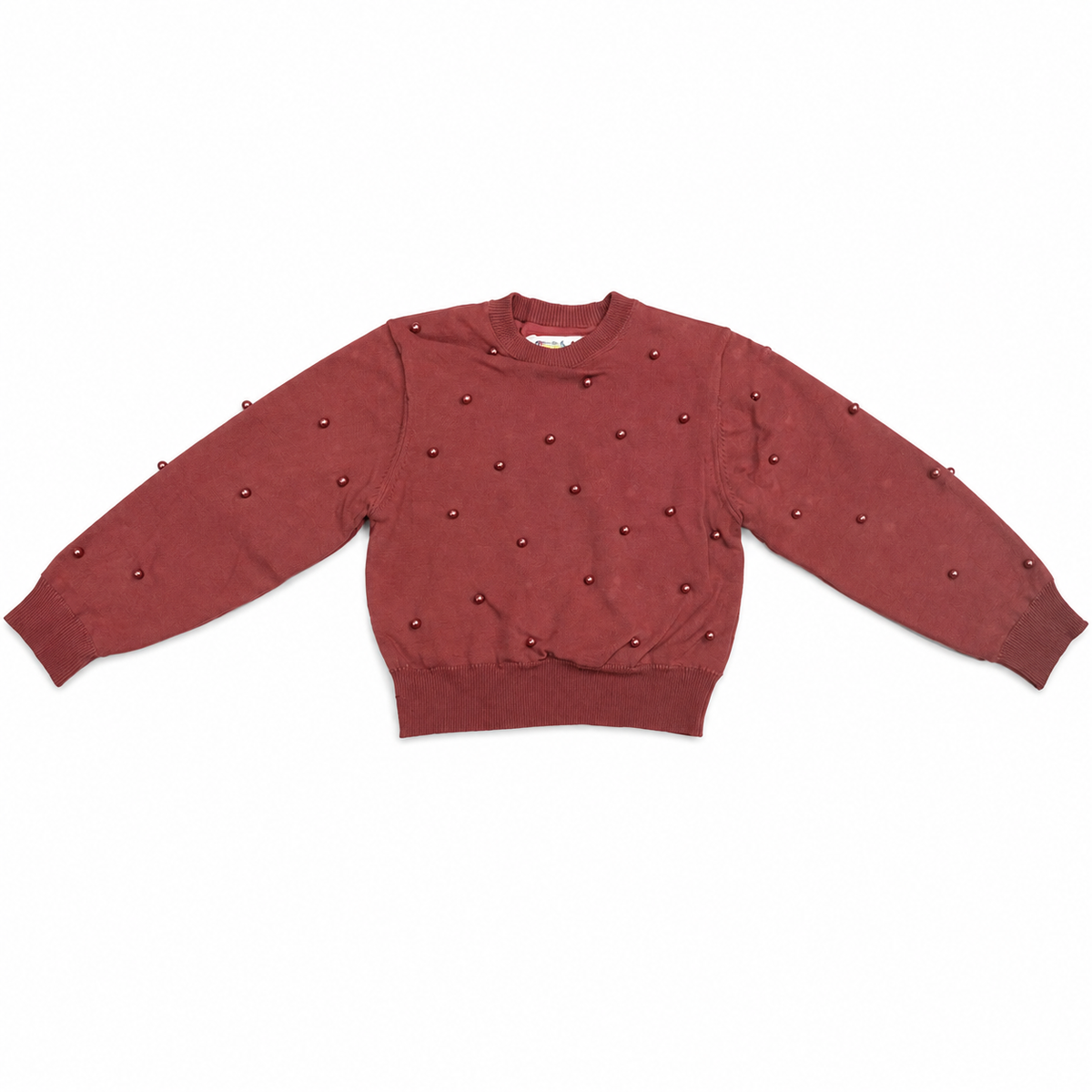 Rust Stud Knit Top