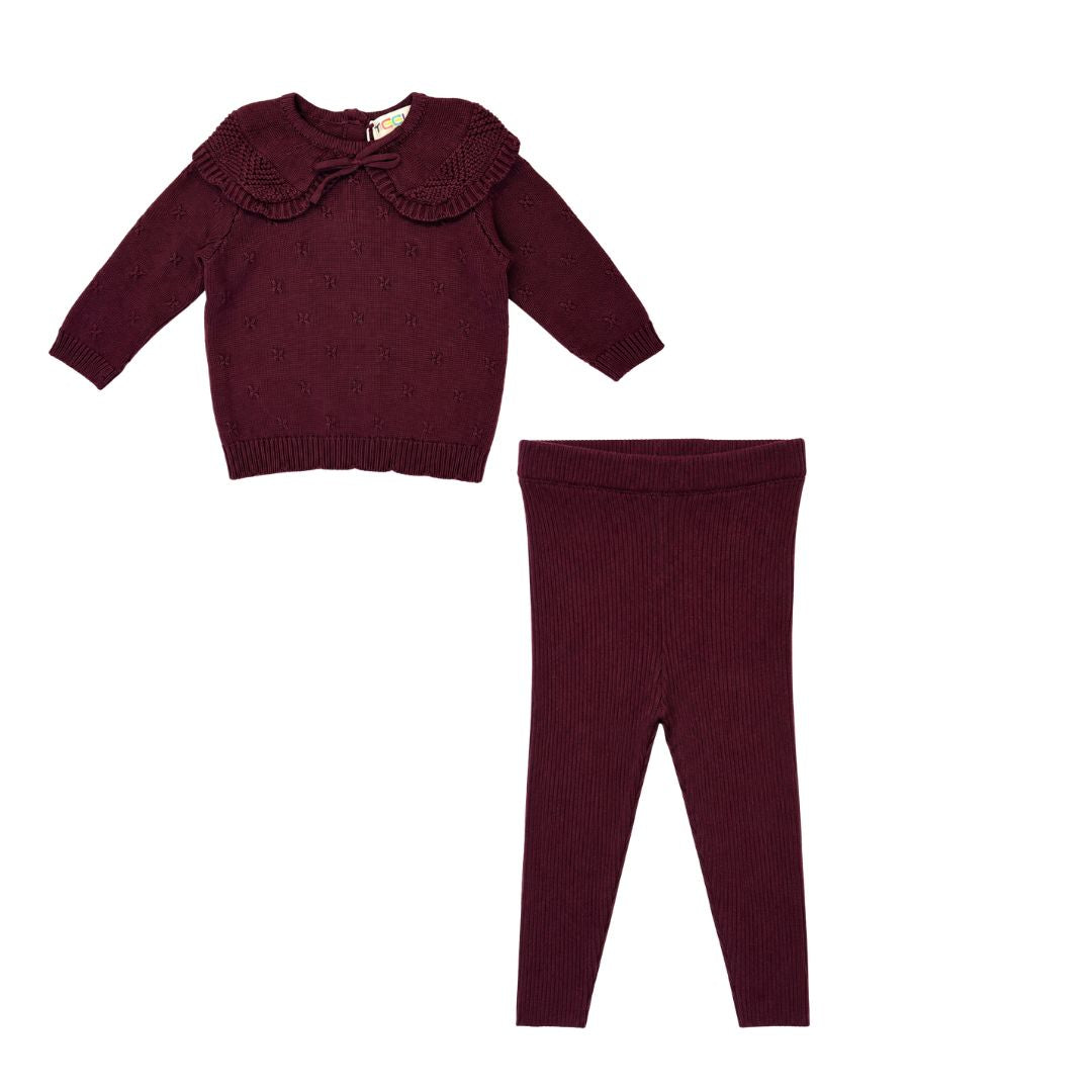 Burgundy Ruffle Set