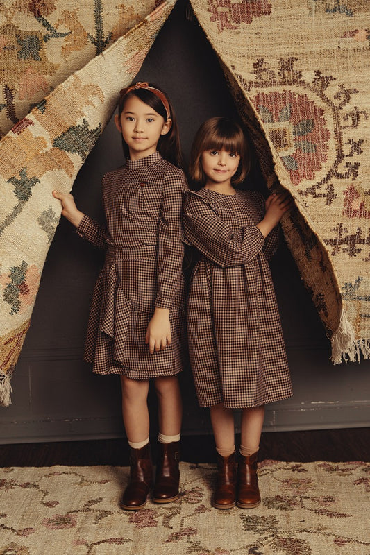 Brown / Off-White Tweed Dress