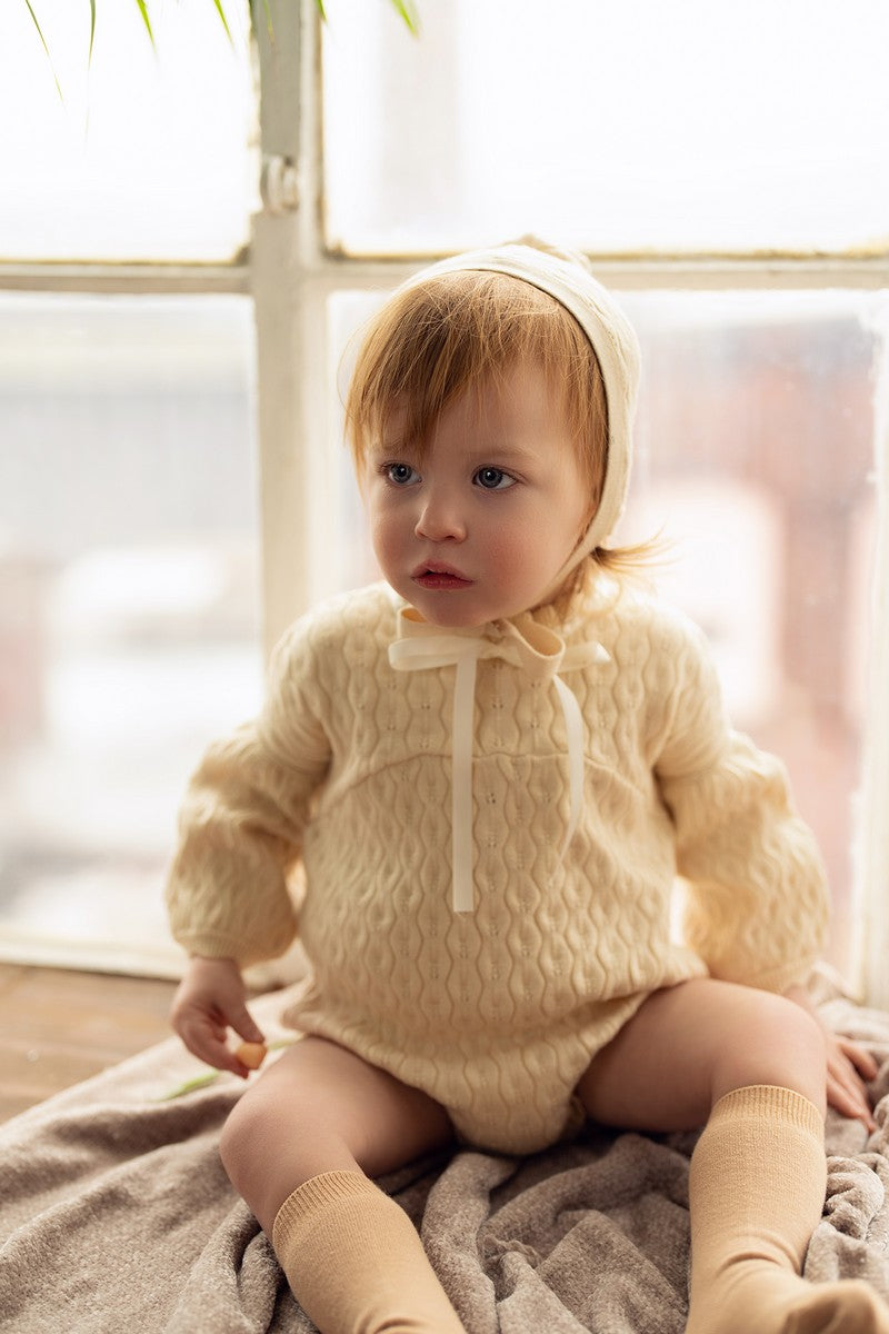 ecru Pointelle Romper