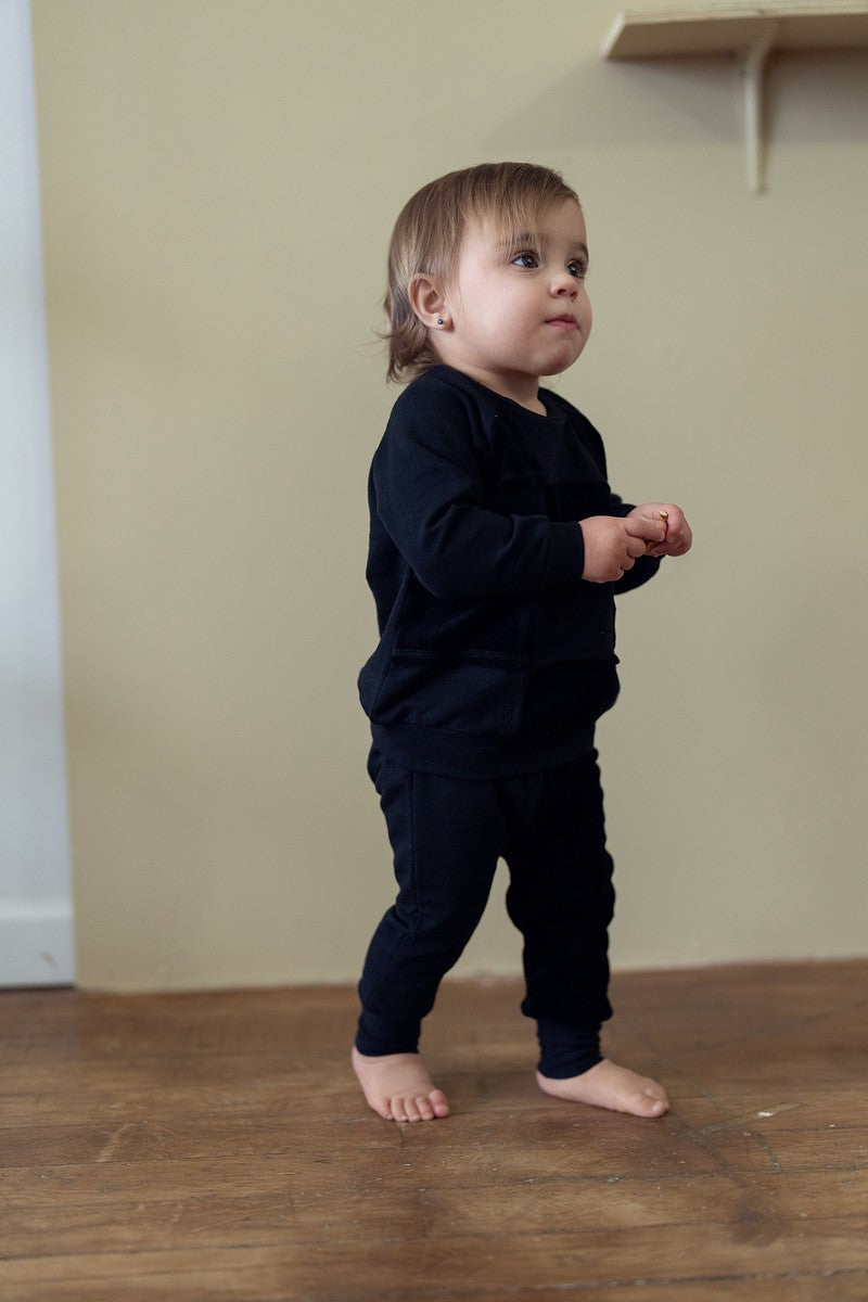 Black Velour Patchwork Set