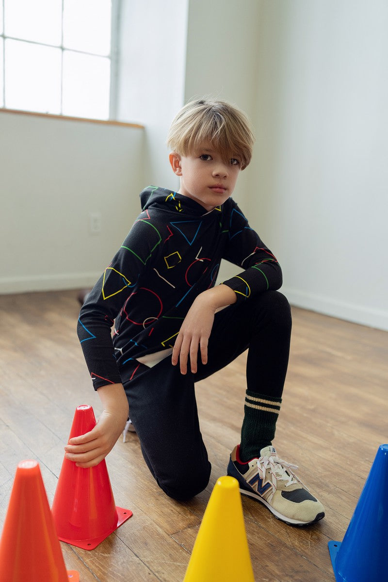 Shapes Hoodie Seams Top