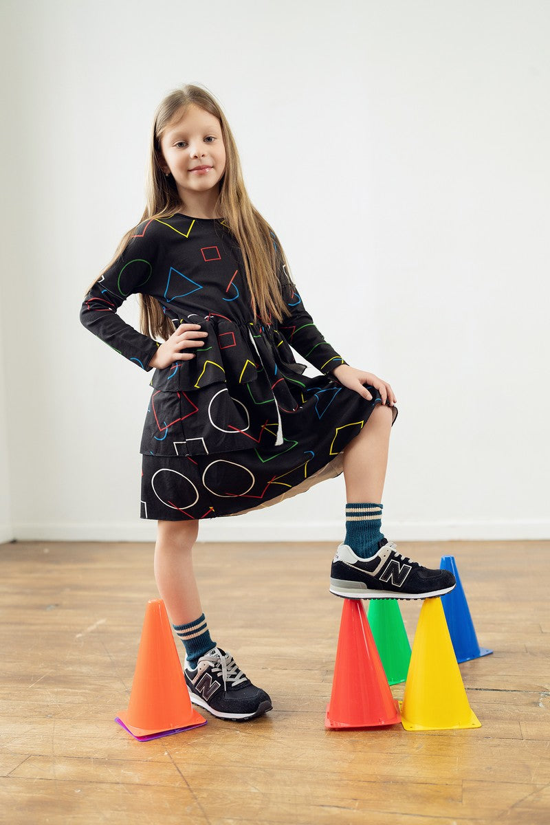 Shapes Tiered Ruffle Dress