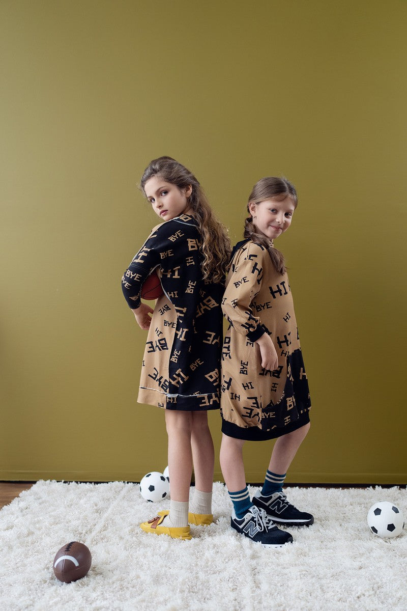 Hi/Bye Pocket Hoodie Dress