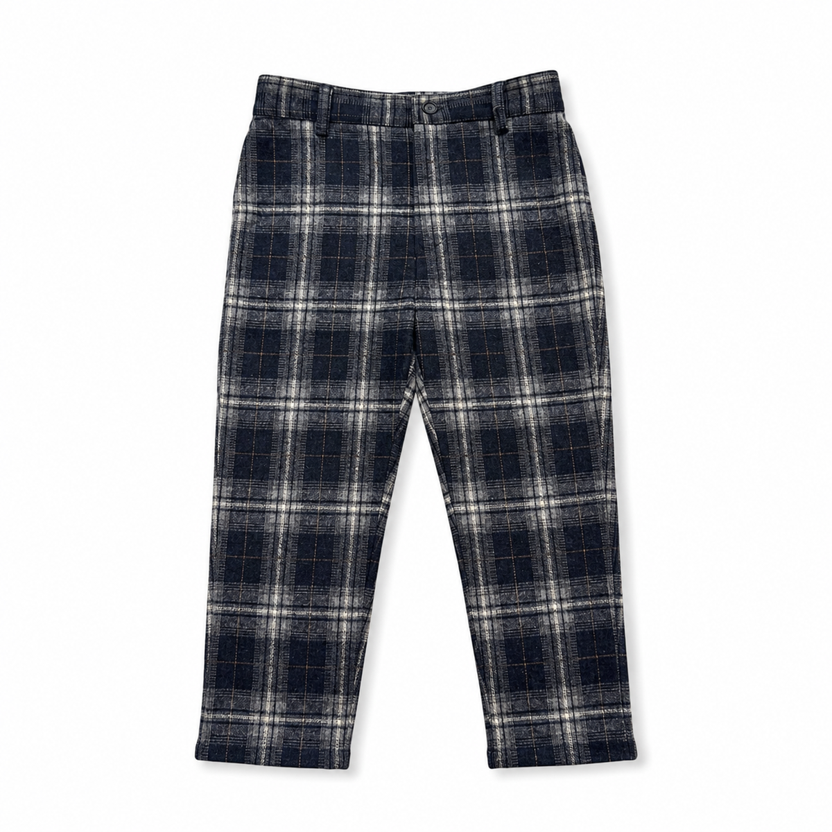 Navy Plaid Pants