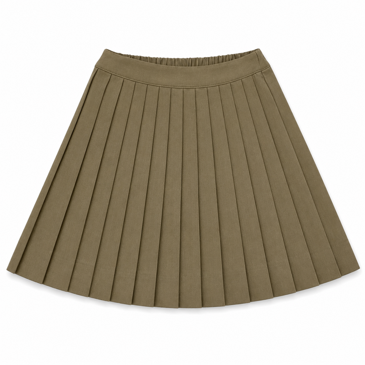 Olive Pleated Skirt