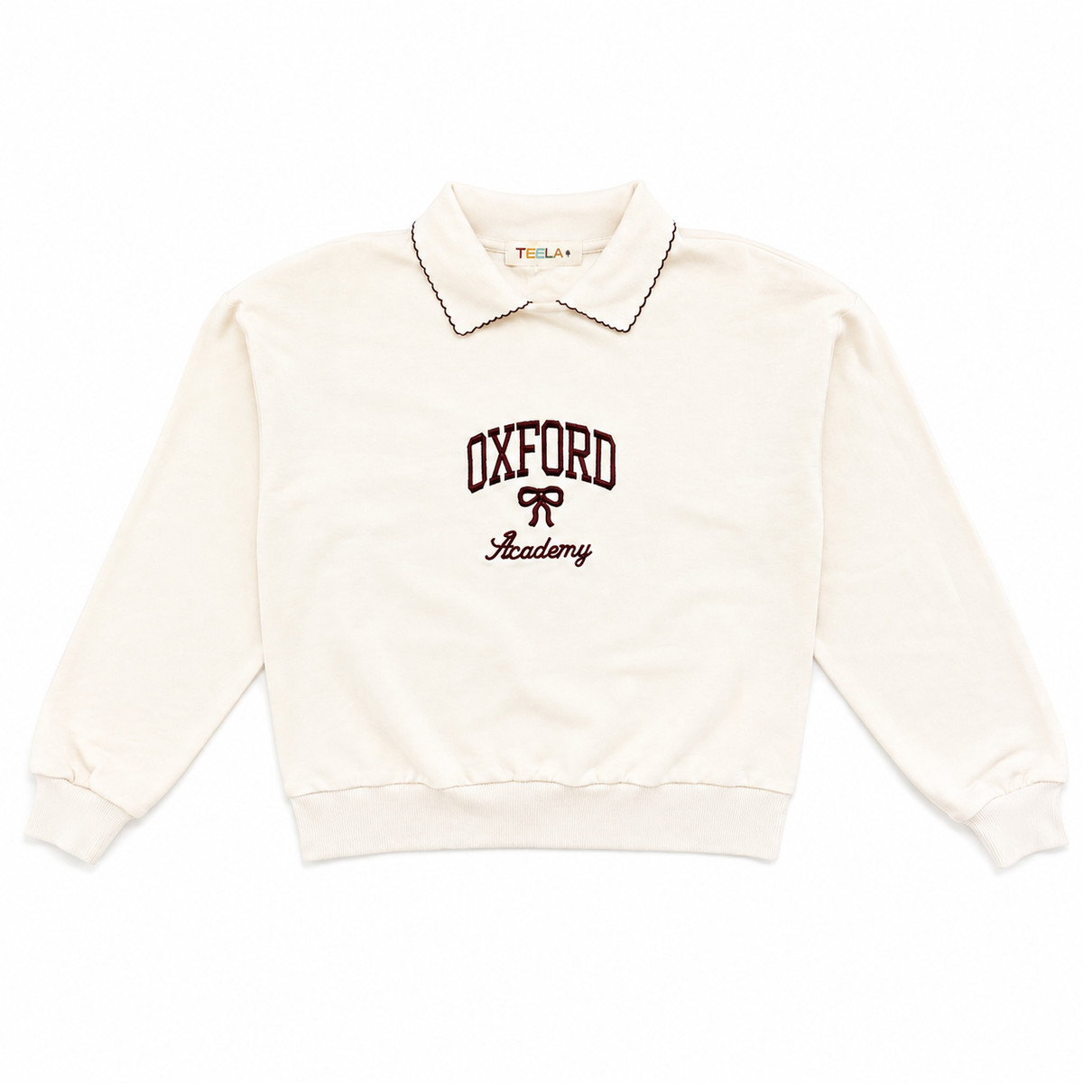 Espresso Oxford Collar Sweatshirt