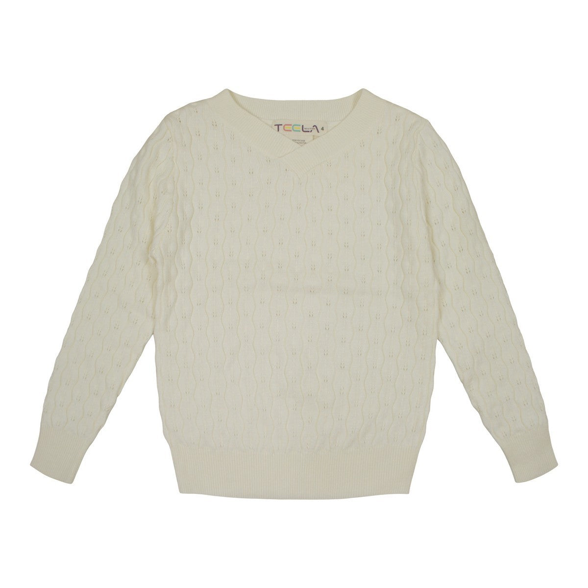ecru Pointelle Sweater