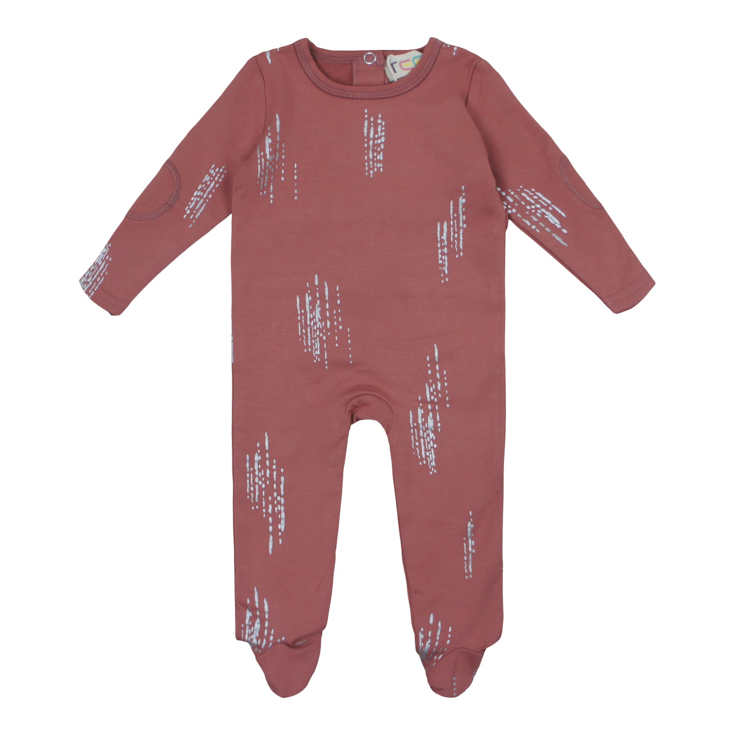 Brick Dust Metallic Print Footie