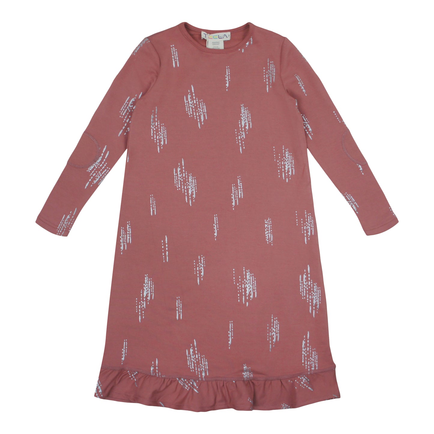 Brick Dust Metallic Print DRESS