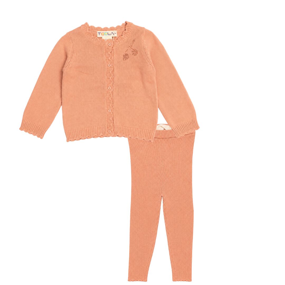 Peach Cherry Knit Set