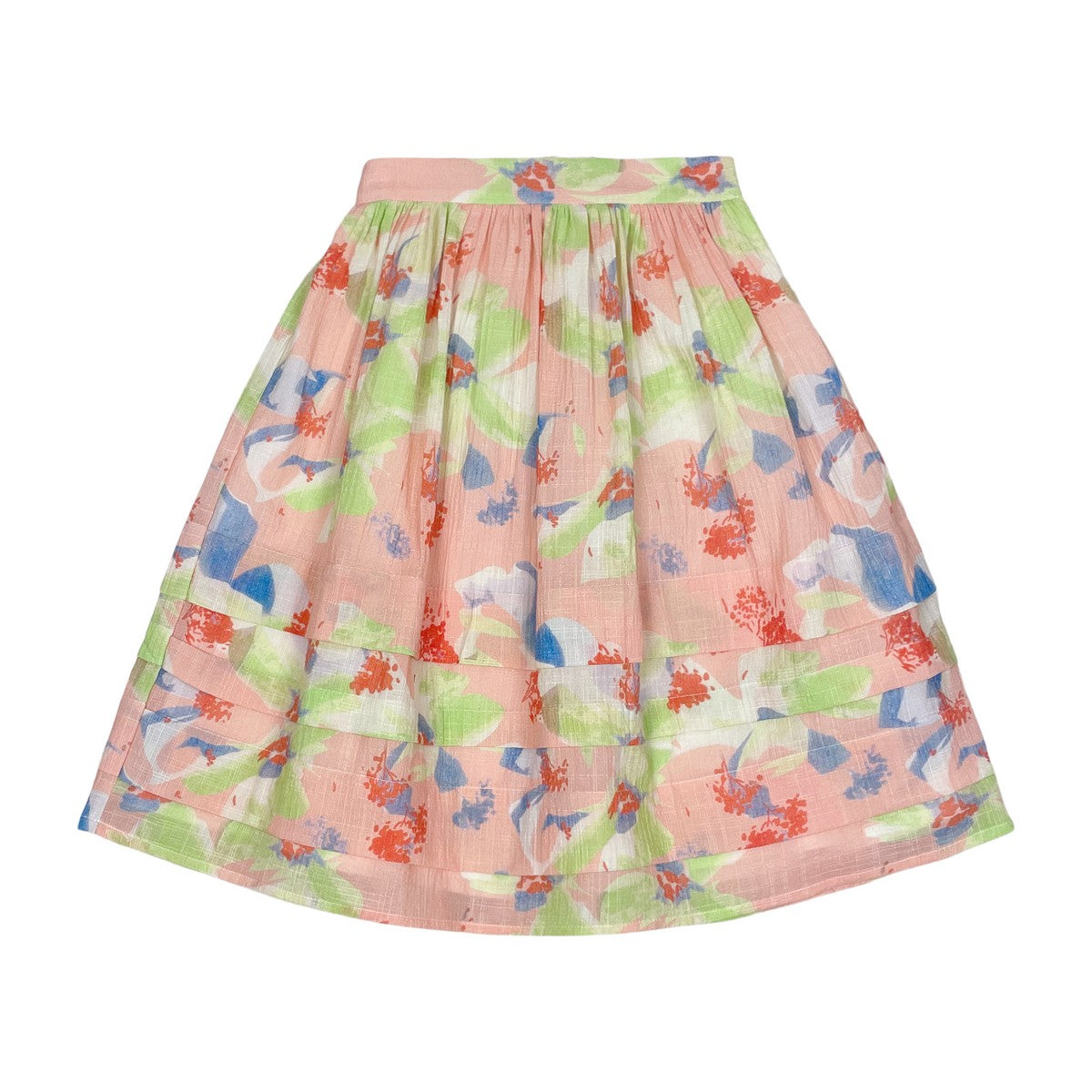 Multicolor Pintuck Skirt