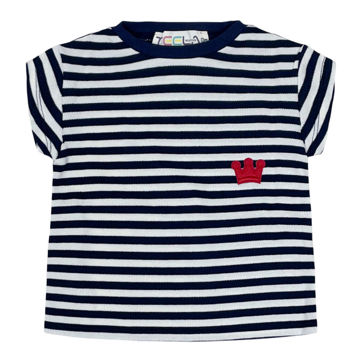 Navy Stripe Applique Boys Top