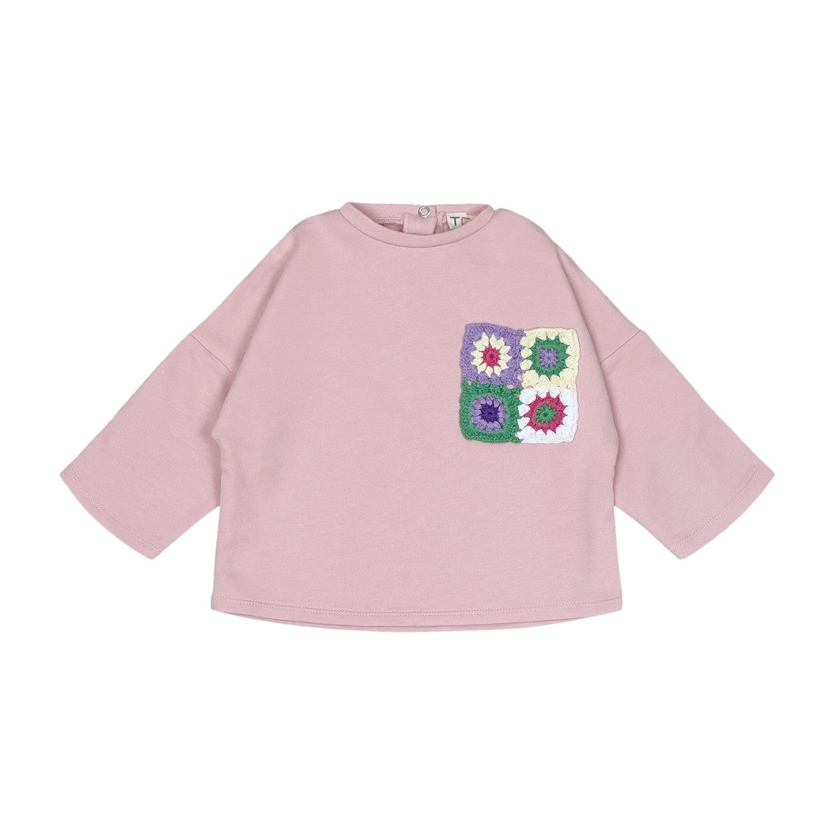 Pink Crochet Girls Top