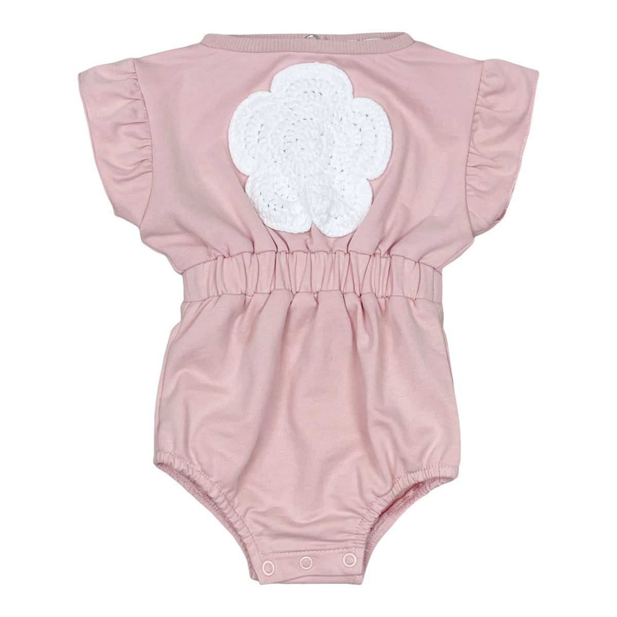 Pink Crochet Baby Romper