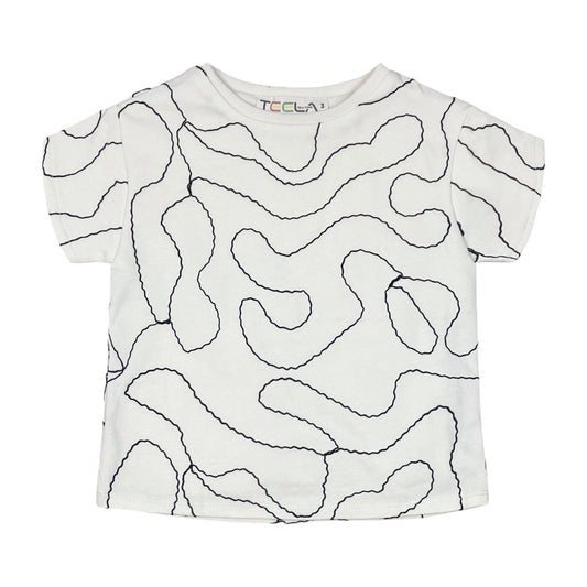 Black Embroidery Boys Top