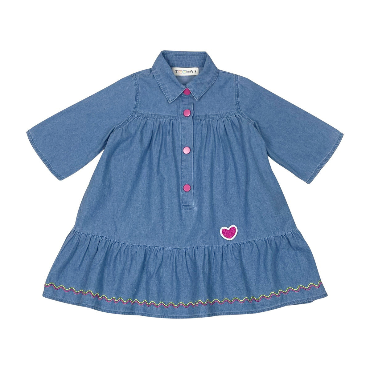 Chambray Snaps Denim Dress
