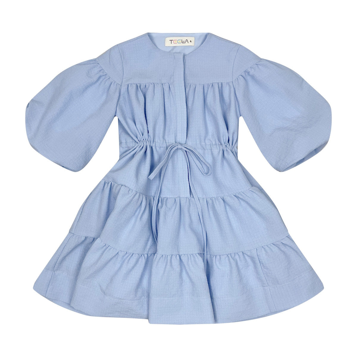 Blue Crinkle Layer Dress