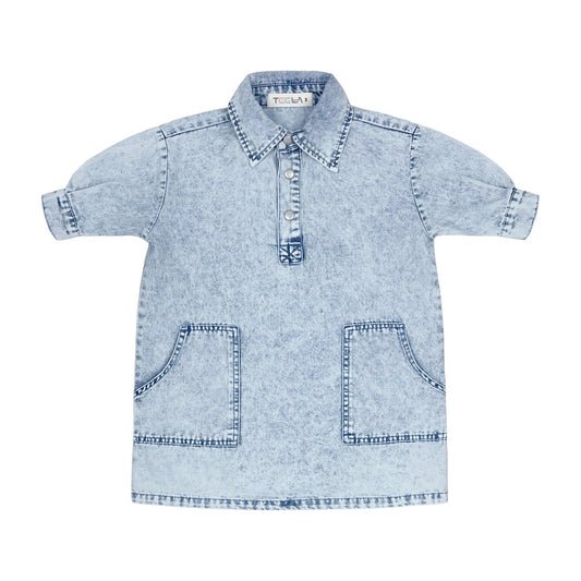 Stonewash Denim Structure Denim Dress