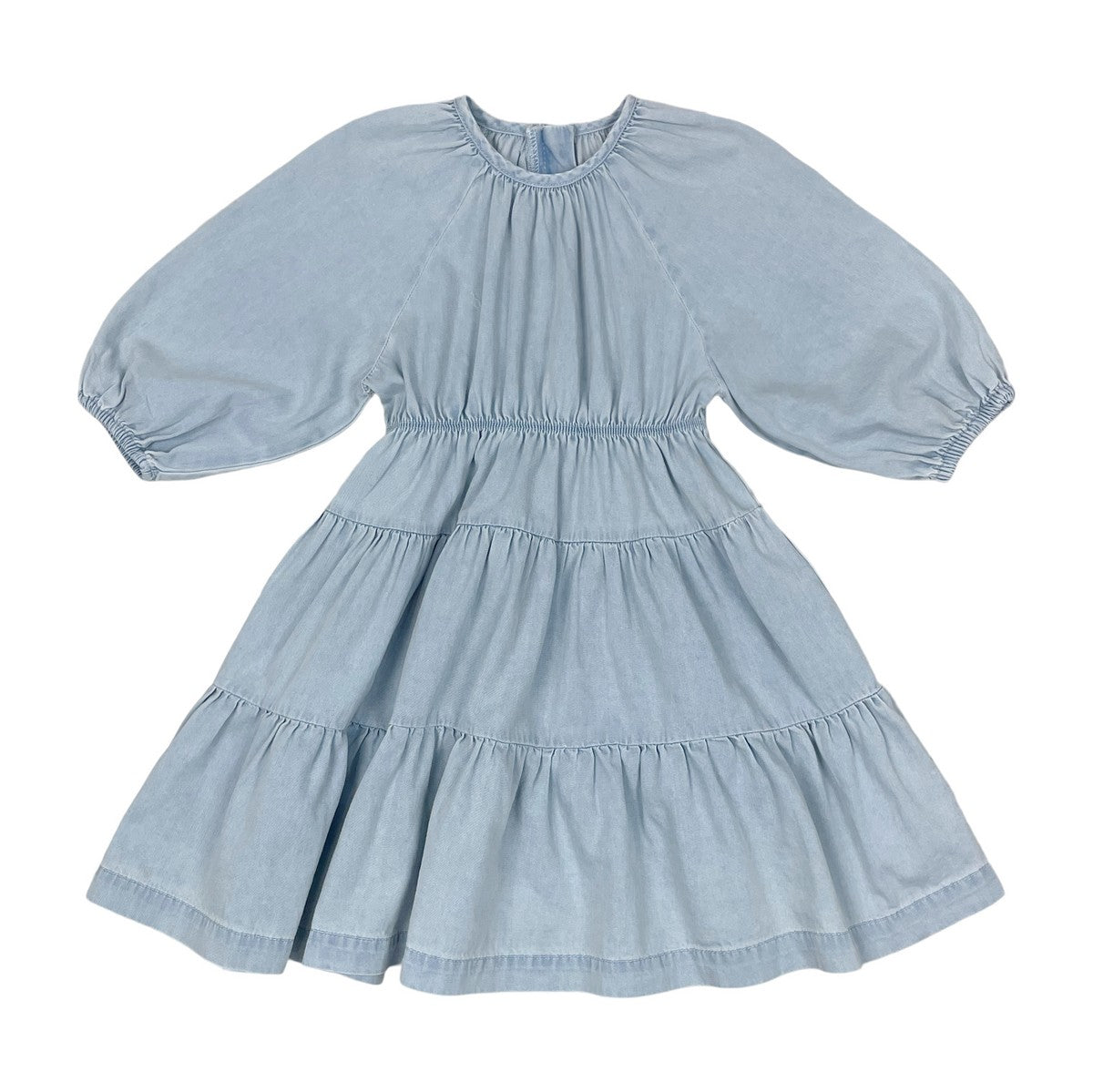 Chambray Tiered Denim Dress