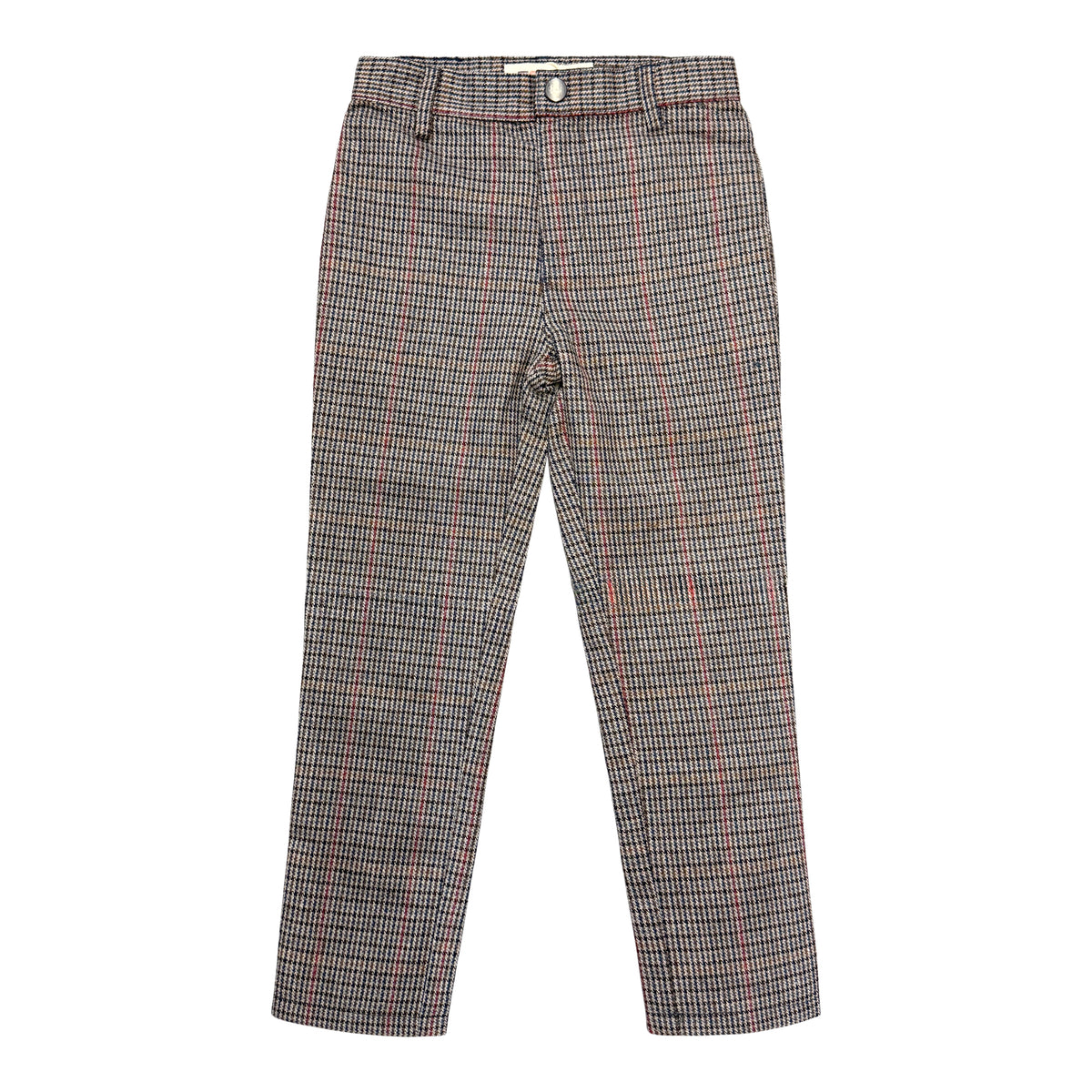 Olive Mini Check Pants