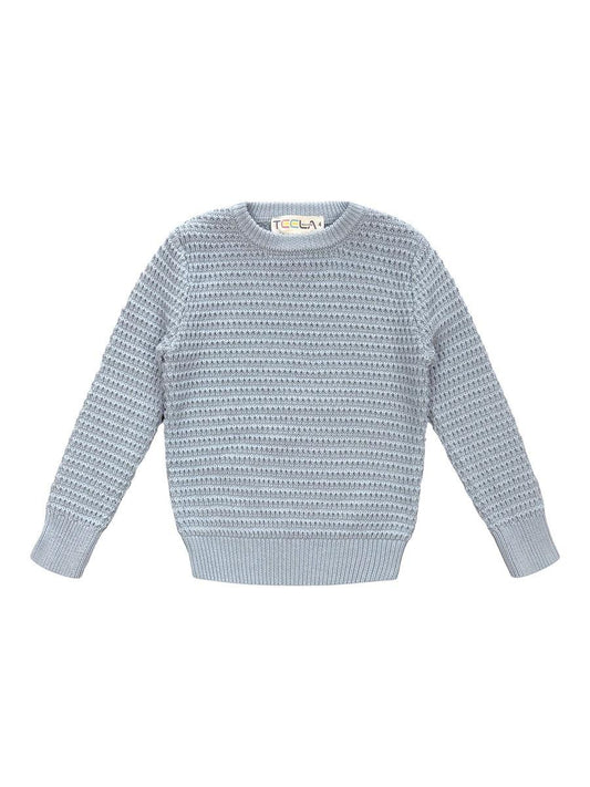 Powder Blue Weave Sweater