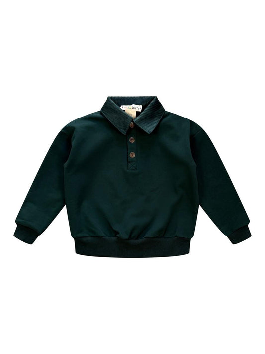 Green Corduroy Boys Top