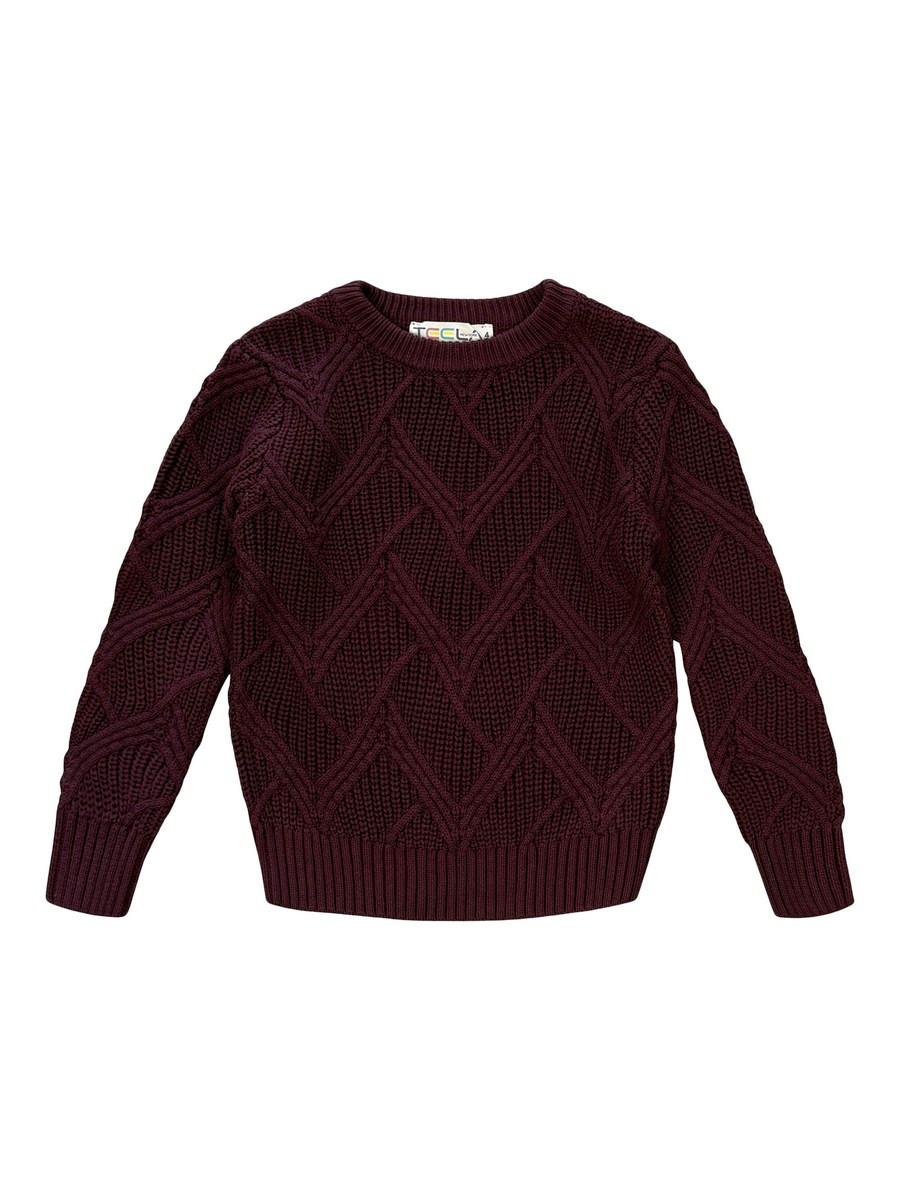 Burgundy Geo Sweater