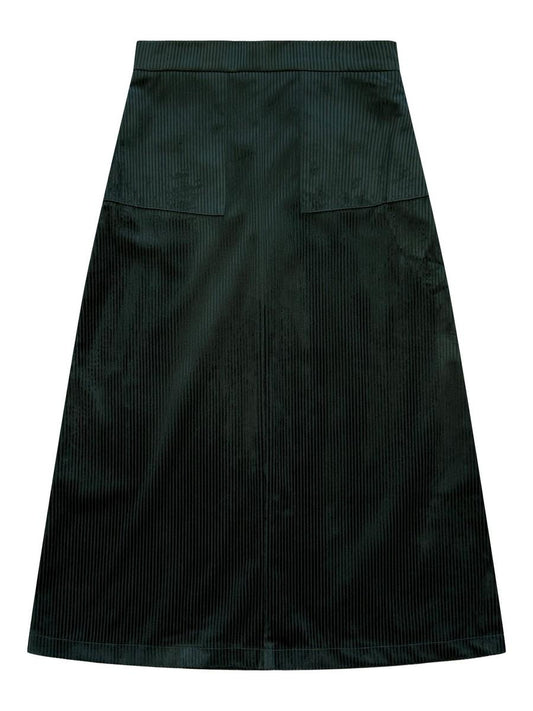 Green Corduroy Teen Maxi Skirt