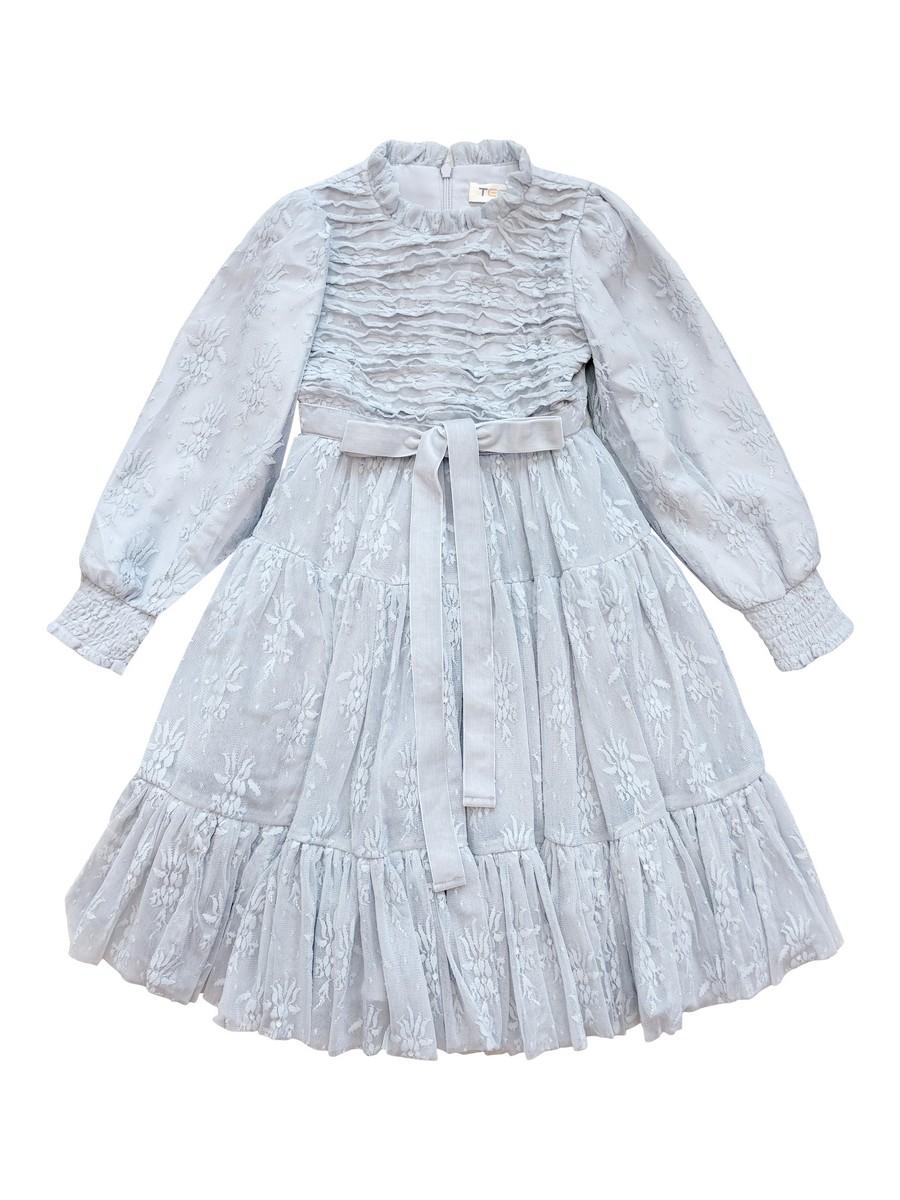 Powder Blue Rosalie Dress - Knee Lenght