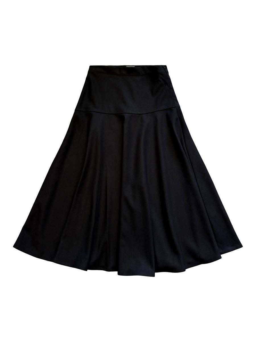 Black Wool Skirt