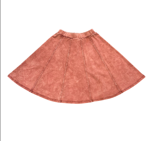 Pink Mineral Wash Skirt
