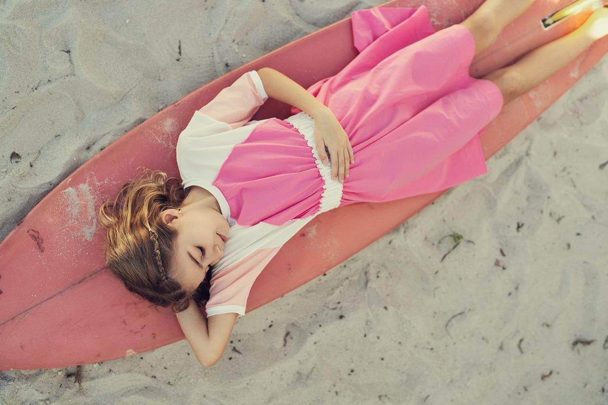 Pink Colorblock Dress