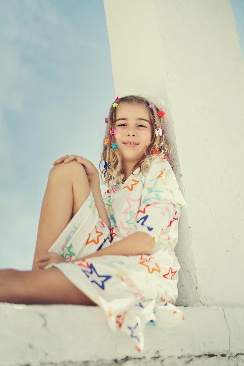 Print Graffiti Star Girls Top