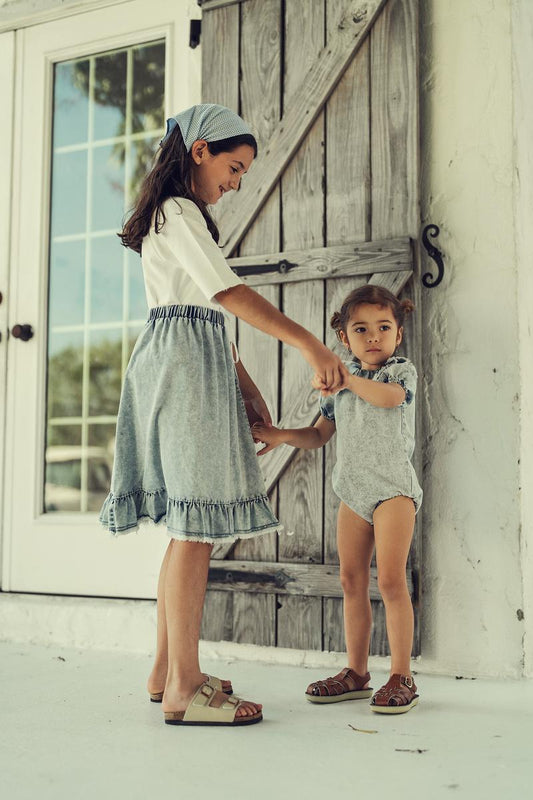 Stonewash Denim Structure Denim Baby Girl