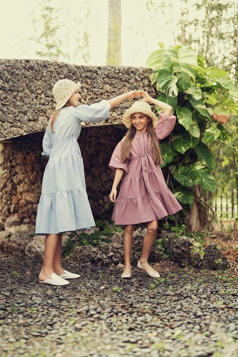 Grape Crinkle Layer Dress