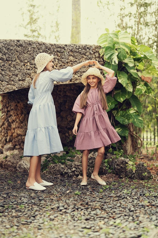 Grape Crinkle Layer Dress