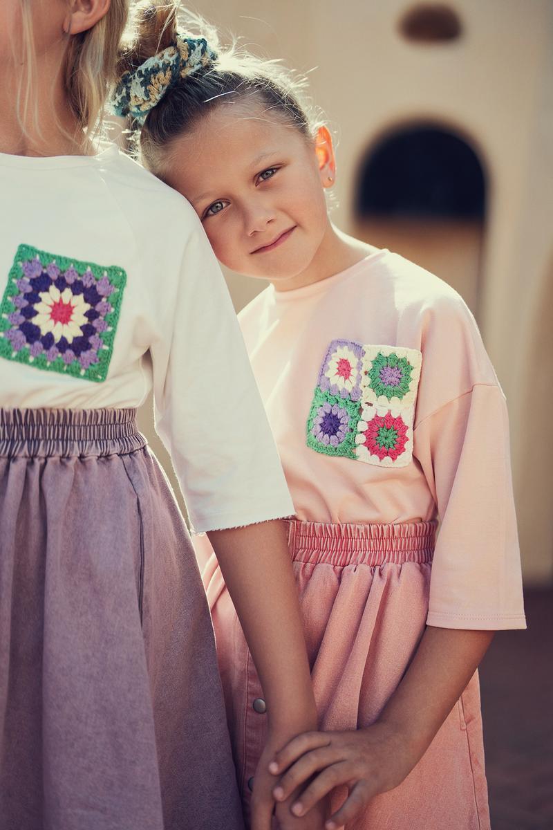 Pink Crochet Girls Top
