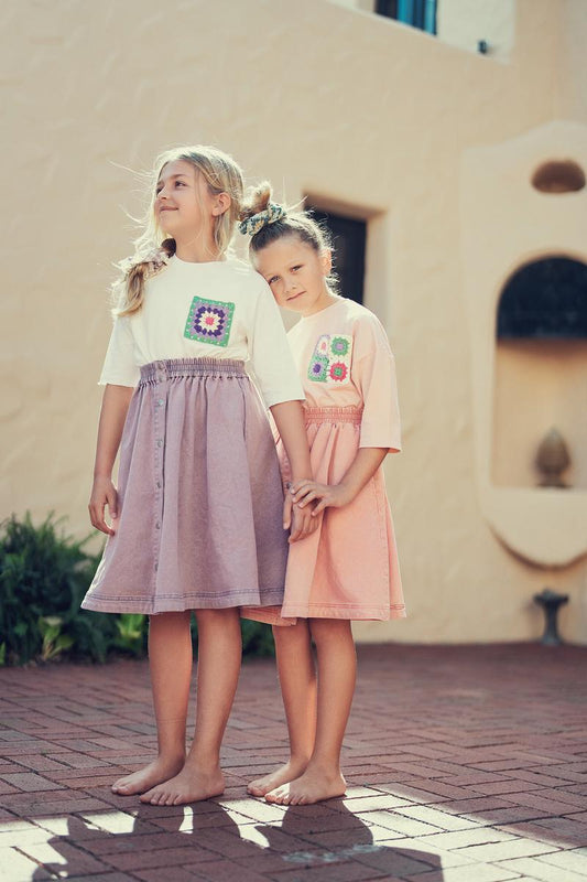 White Crochet Girls Top