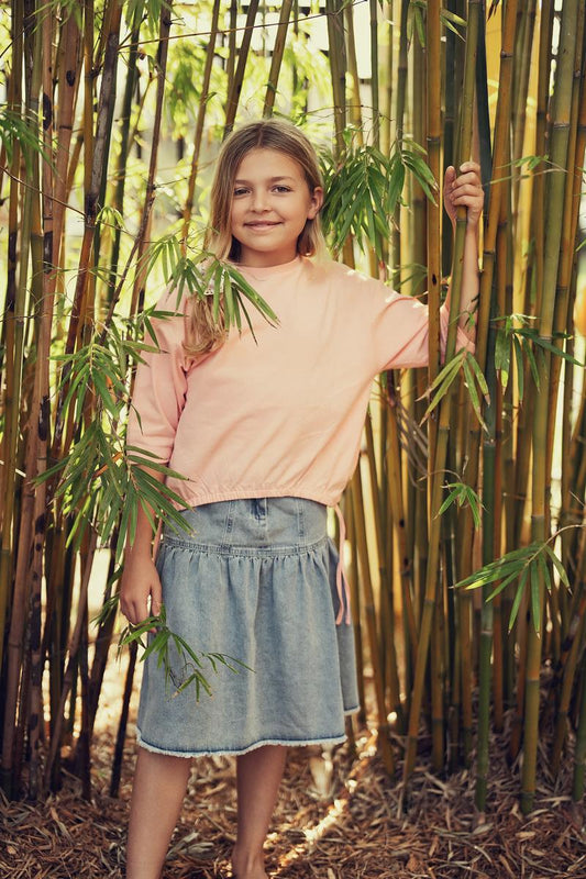 Pink Solid Girls Top