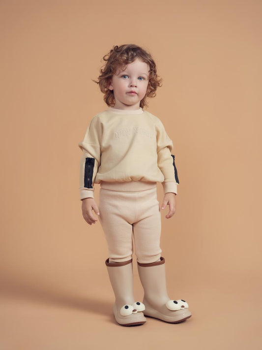 Beige Pull Baby Boy Set