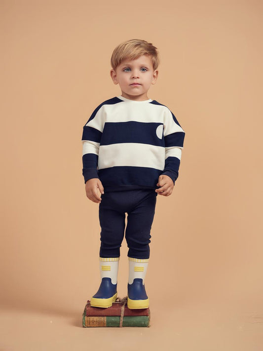 Navy Stripe Baby Boy