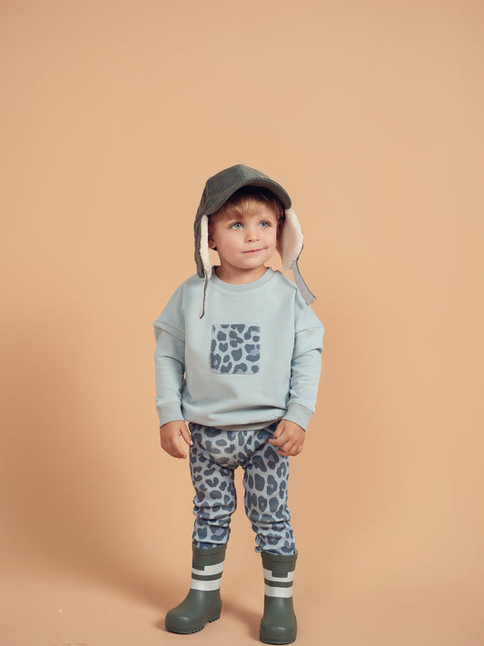 Blue Leopard Baby Boy Set