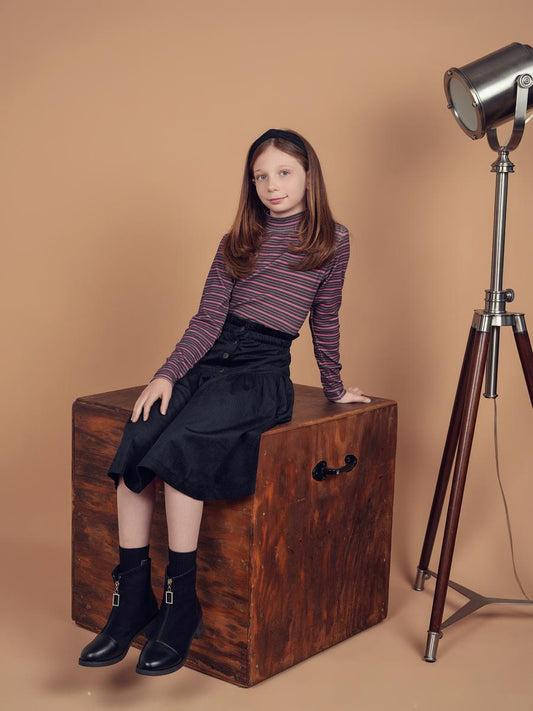 Black Corduroy Skirt