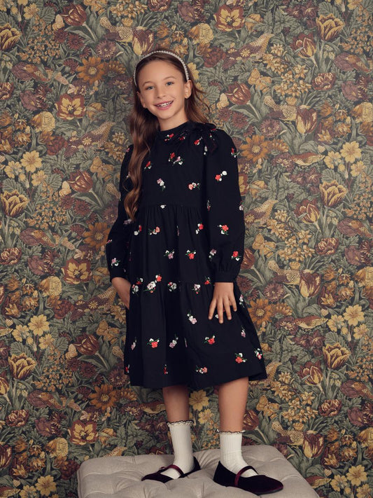 Black Embroidered Dress