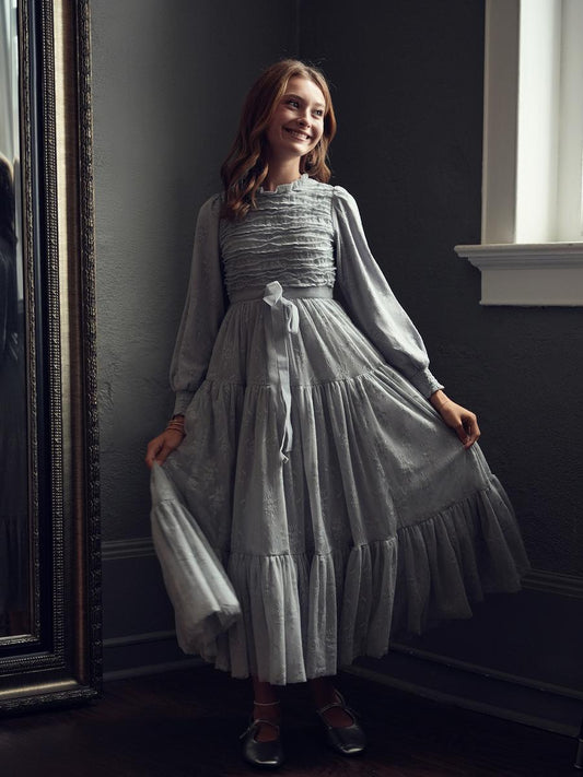 Powder Blue Rosalie Dress - Ankle Lenght