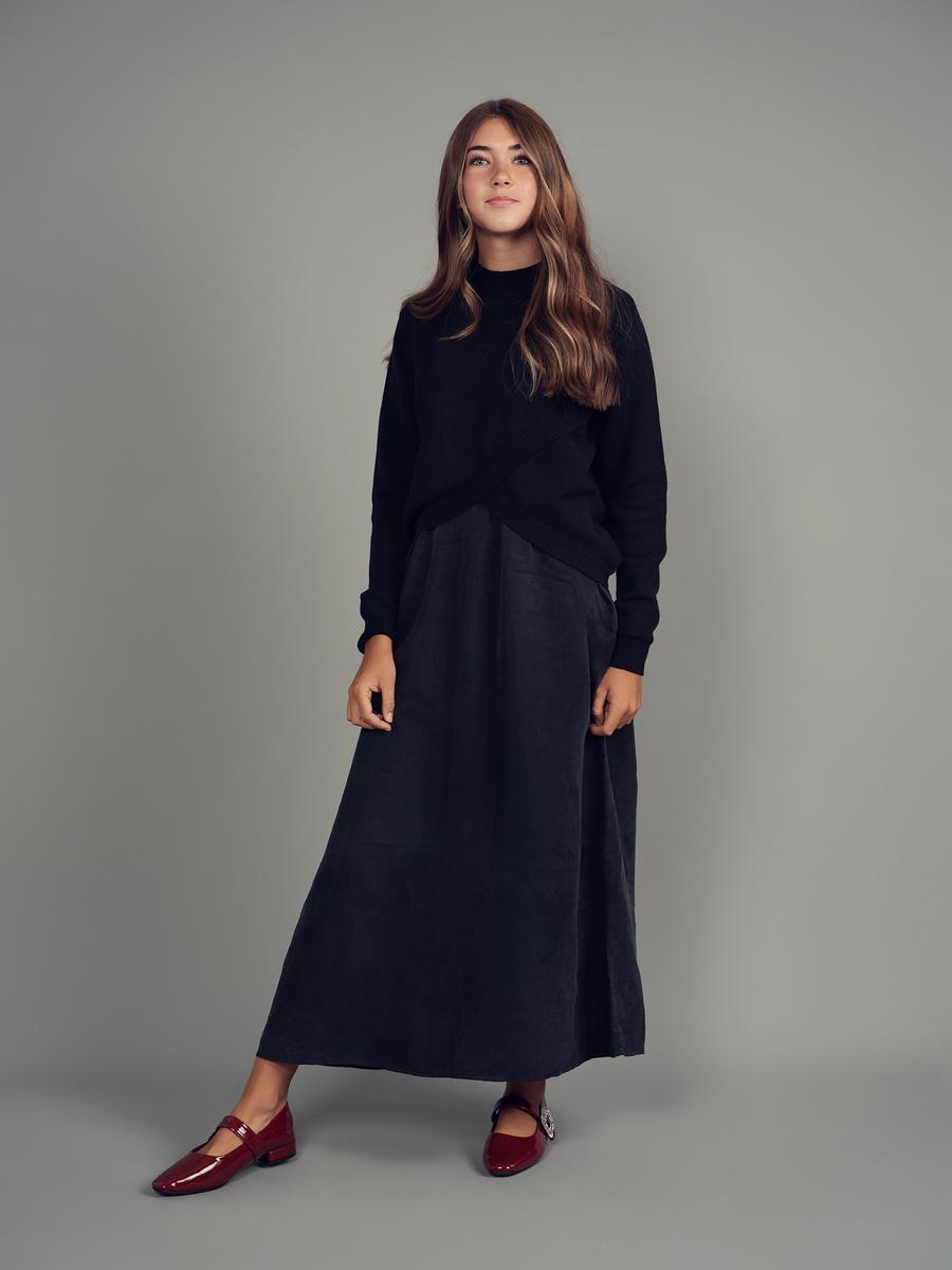 Black Knit Jumper Set