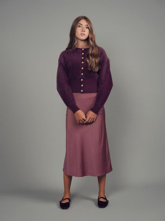 Plum Slip Skirt